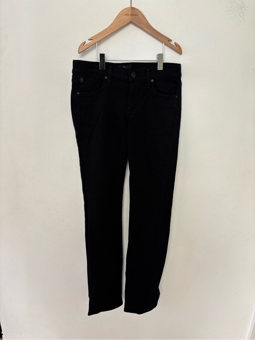Agolde - Elodie Classic Women's Black Straight Slim Denim Jeans, Size 26 W, 32 L
